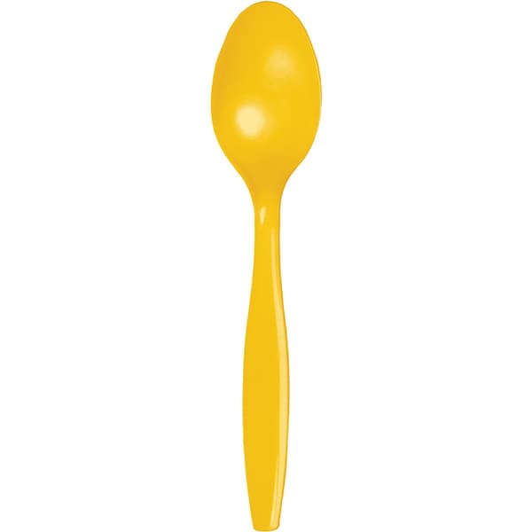 Touch Of Color School Bus Yellow Plastic Spoons, 6.75", 288PK 010554 - main